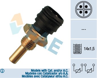 Sensor, kylvätsketemperatur Fae 33290 FAE