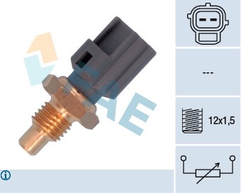 Sensor, kylvätsketemperatur, Bränsleledning Fae 33315 FAE
