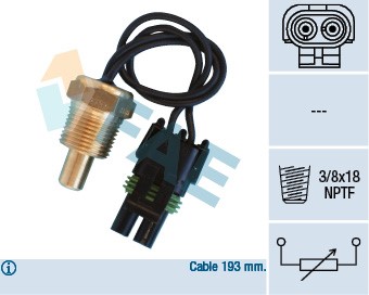 Sensor, kylvätsketemperatur Fae 33550 FAE