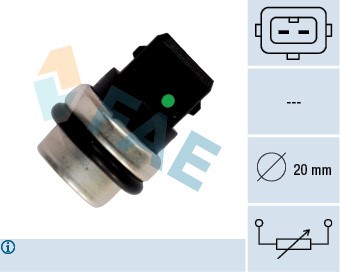 Sensor, kylvätsketemperatur Fae 33620 FAE