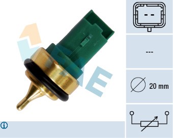 Sensor, kylvätsketemperatur Fae 33707 FAE