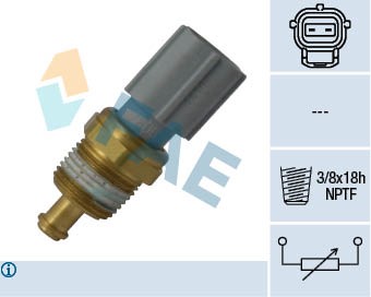 Kylvätsketemperatur-sensor Fae 33734 FAE
