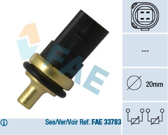 Sensor, kylvätsketemperatur Fae 33781 FAE