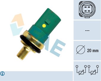 Sensor, kylvätsketemperatur Fae 33783 FAE
