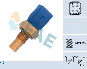 Sensor, kylvätsketemperatur Fae 33791 FAE