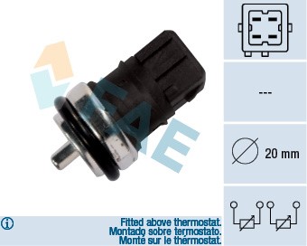 Sensor, kylvätsketemperatur Fae 33810 FAE