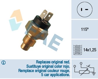 Kylvätsketemperatur-sensor Fae 34030 FAE