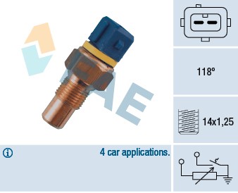 Kylvätsketemperatur-sensor Fae 34050 FAE
