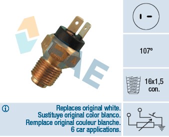 Kylvätsketemperatur-sensor Fae 34080 FAE