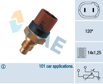 Kylvätsketemperatur-sensor Fae 34100 FAE