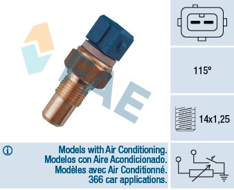 Kylvätsketemperatur-sensor Fae 34110 FAE