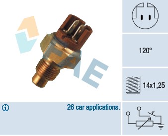 Kylvätsketemperatur-sensor Fae 34130 FAE