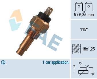 Kylvätsketemperatur-sensor Fae 34260 FAE