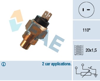 Kylvätsketemperatur-sensor Fae 34270 FAE