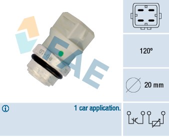 Kylvätsketemperatur-sensor Fae 34321 FAE