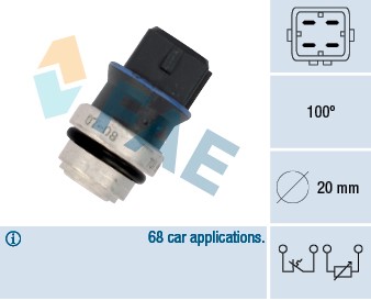 Kylvätsketemperatur-sensor Fae 34322 FAE