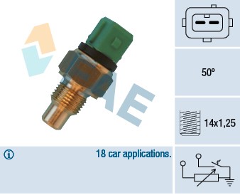 Kylvätsketemperatur-sensor Fae 34430 FAE