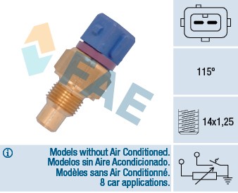 Kylvätsketemperatur-sensor Fae 34435 FAE Kylvätsketemperatur-sensor Fae 34435 FAE