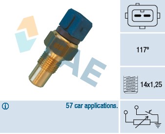 Sensor, topplockstemperaturr Fae 34440 FAE