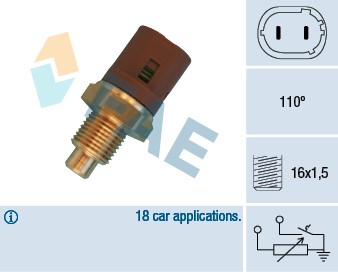 Kylvätsketemperatur-sensor Fae 34450 FAE