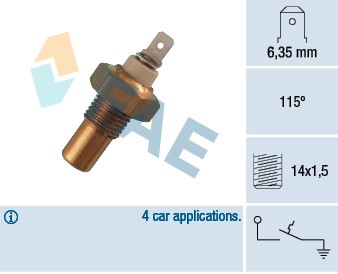Termokontakt, kylvätskevarning Fae 35140 FAE Termokontakt, kylvätskevarning Fae 35140 FAE