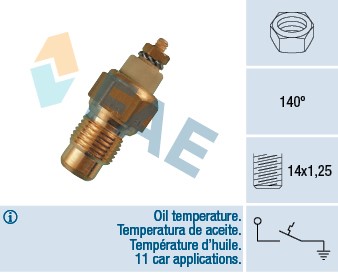 Sensor, oljetemperatur Fae 35190 FAE Sensor, oljetemperatur Fae 35190 FAE