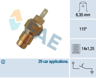 Termokontakt, kylvätskevarning Fae 35200 FAE