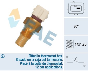 Termokontakt, kylvätskevarning Fae 35295 FAE