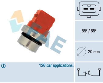 Termokontakt, kylvätskevarning Fae 35320 FAE