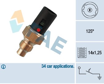 Termokontakt, kylvätskevarning Fae 35360 FAE