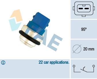 Termokontakt, kylvätskevarning Fae 35635 FAE