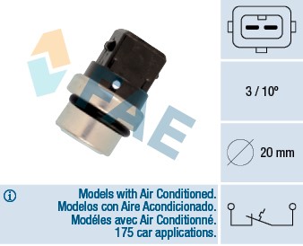 Termokontakt, kylvätskevarning Fae 35650 FAE
