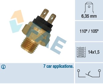 Termokontakt, kylvätskevarning Fae 35800 FAE