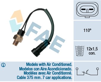 Termokontakt, kylvätskevarning Fae 35840 FAE