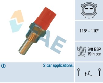 Temperaturswitch, kylarfläkt Fae 36400 FAE