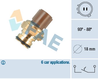 Temperaturswitch, kylarfläkt Fae 36435 FAE
