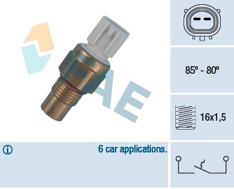 Temperaturswitch, kylarfläkt Fae 36485 FAE