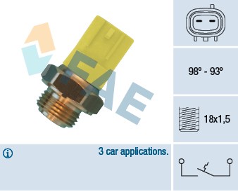 Temperaturswitch, kylarfläkt Fae 36500 FAE