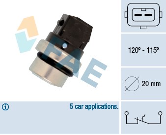 Temperaturswitch, kylarfläkt Fae 36700 FAE