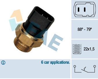 Temperaturswitch, kylarfläkt Fae 37270 FAE