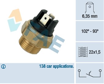 Temperaturswitch, kylarfläkt Fae 37410 FAE