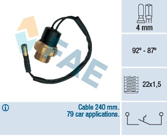 Temperaturswitch, kylarfläkt Fae 37490 FAE