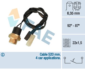 Temperaturswitch, kylarfläkt Fae 37500 FAE