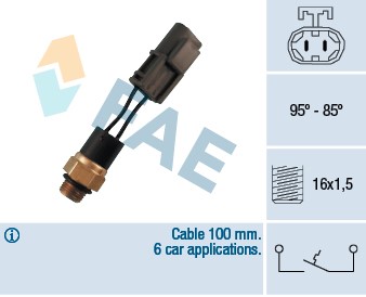 Temperaturswitch, kylarfläkt Fae 37550 FAE Temperaturswitch, kylarfläkt Fae 37550 FAE