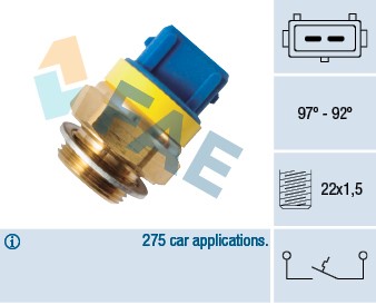 Temperaturswitch, kylarfläkt Fae 37580 FAE