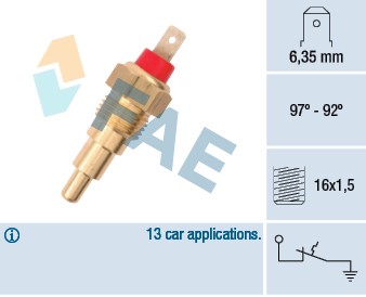 Temperaturswitch, kylarfläkt Fae 37610 FAE