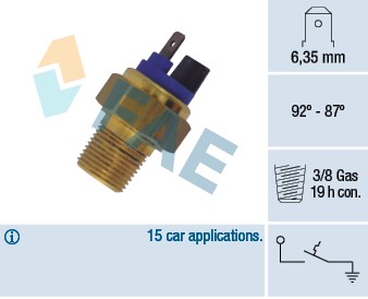 Temperaturswitch, kylarfläkt Fae 37651 FAE