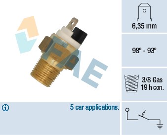 Temperaturswitch, kylarfläkt Fae 37652 FAE