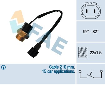 Temperaturswitch, kylarfläkt Fae 37670 FAE