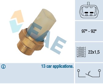 Temperaturswitch, kylarfläkt Fae 37710 FAE